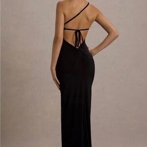Club London Chic Black Backless Dress for Women
